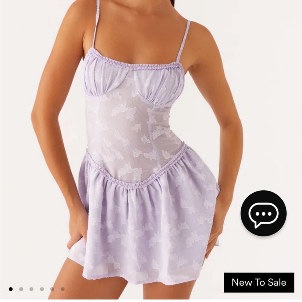 Peppermayo Lilac Lace Mini Dress